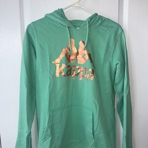 Kappa Mint Green Hoodie with Red Logo Tag